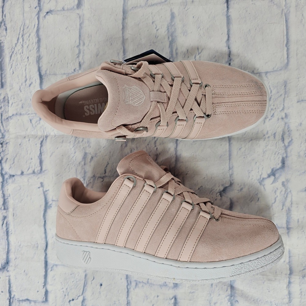 K-Swiss Classic VN Sneakers Mens Size 10 Blush Pink Suede Heritage Tennis Shoes